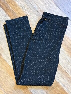 Anne Klein Black & White polka dot Slim Ankle Pant